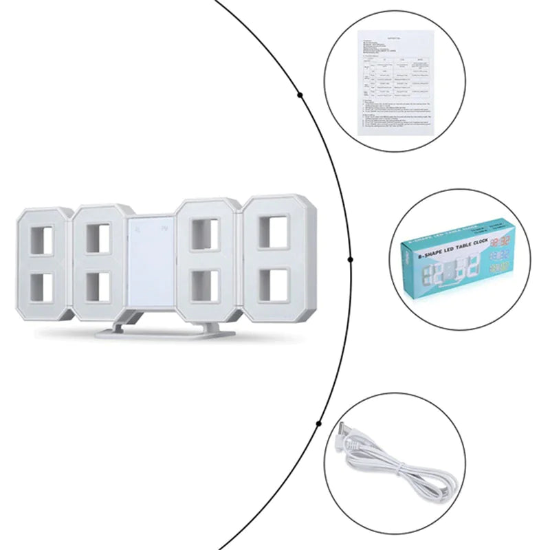 3D LED Digital Clock